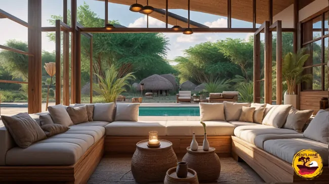 Gaborone, Eden Hills. We can see one of the houses from the inside.